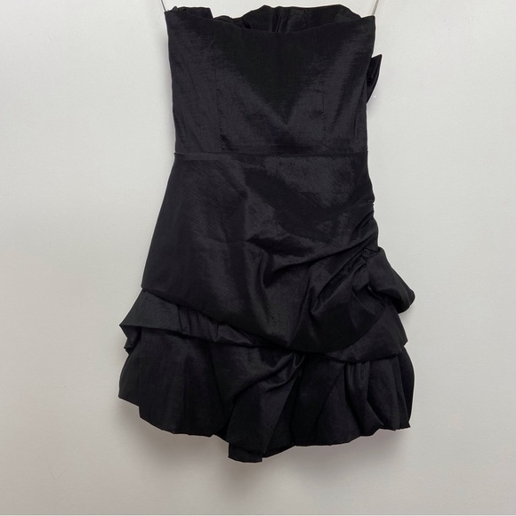 DAISY black dress strapless silky contemporary dark Academia luxury XS - Picture 9 of 16